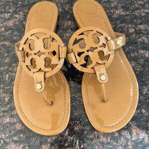 Preowned Tory Burch Miller Patent Sandal size 9 with bag included